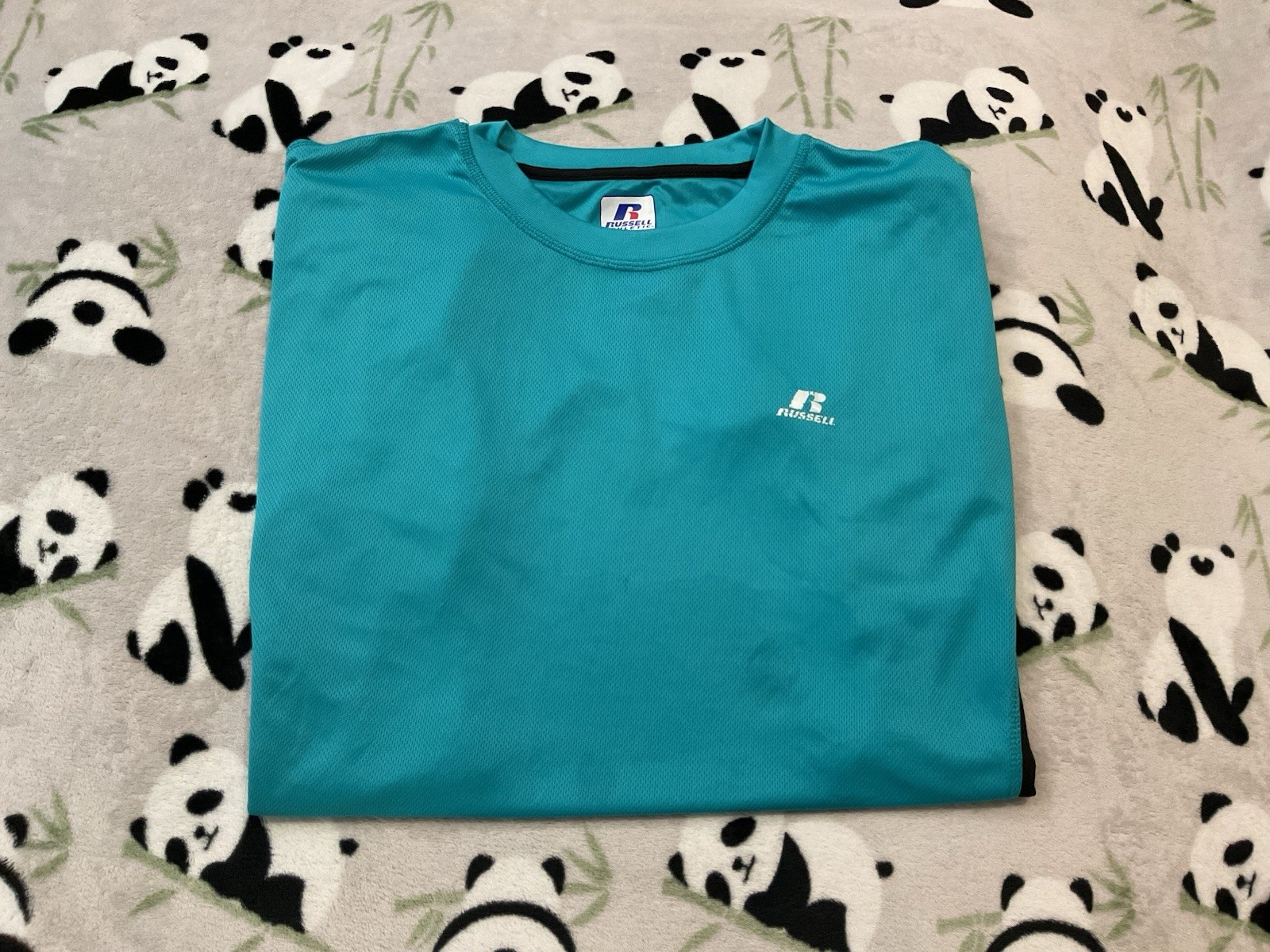 Russell Athletic Men’s Shirt Size 2X Teal Blue Dri Power Short Sleeves gallery
