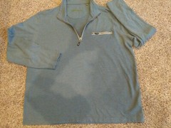 Orvis Blue Long Sleeve 1/4 Zip Pullover Shirt XL Soft Cotton Blend Zip Pocket