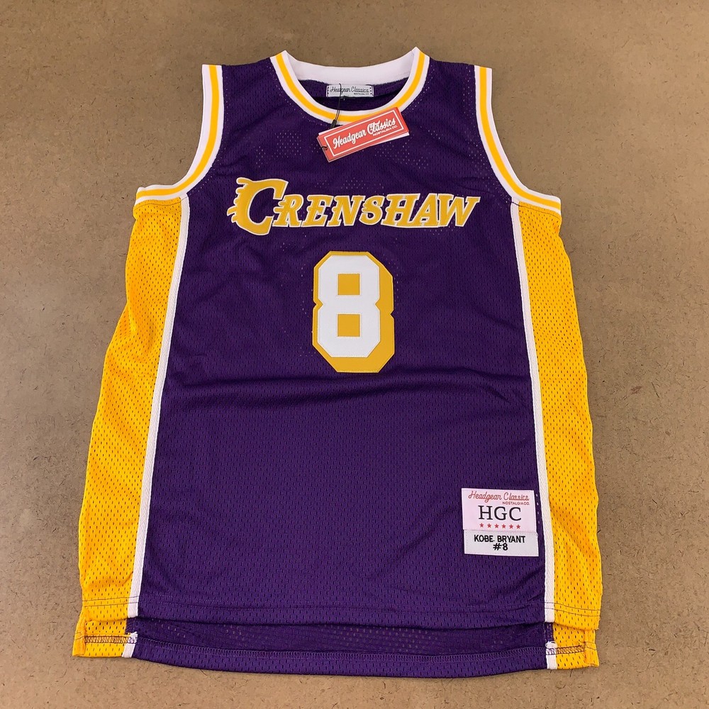 Headgear Classics Men's Medium Purple Crenshaw Kobe Bryant 8 Basketball Jersey