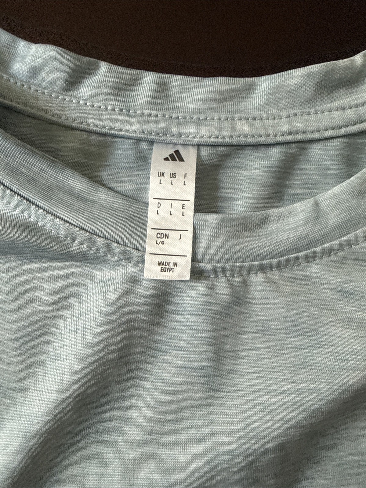 Adidas Men’s Lightweight Breathable Soft Golf Tech Tee Heather Baby BLUE Size L gallery