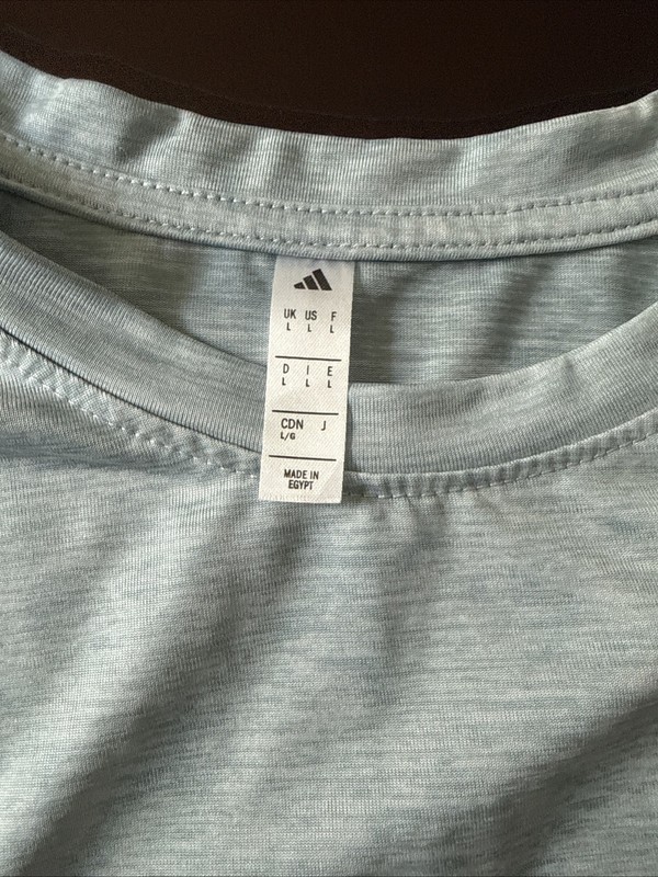 Adidas Men’s Lightweight Breathable Soft Golf Tech Tee Heather Baby BLUE Size L gallery