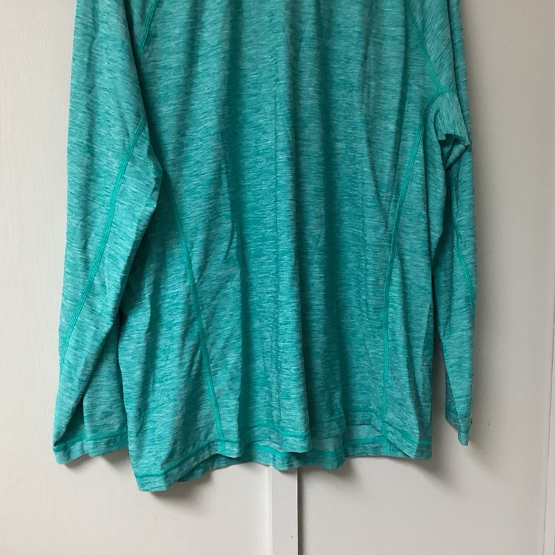 Lands End Long Sleeve Athletic Pullover Shirt - Mens Size L 42-44 Teal Stretch gallery