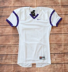 Nike Men’s Team Open Field Practice Football Mesh Jersey – White-Purple / L