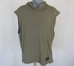 ADIDAS Mens Tank Top Hoodie Activewear Jersey Green Size L Shirt Sleeveless
