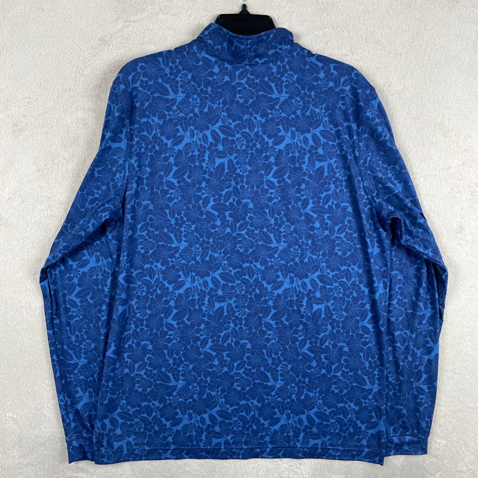 Good Good Golf Quarter Zip Pullover Mens Medium Blue Floral Performance 1/4 Zip gallery