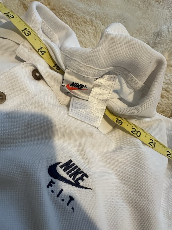 Nike Andre Agassi Wimbledon 1995 Challenge Court Tennis Wht Traditional Lg Polo gallery