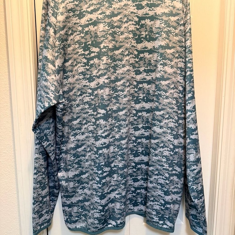 Zelos Mens Quarter-Zip Pullover Camo Print Long Sleeve Performance Top gallery
