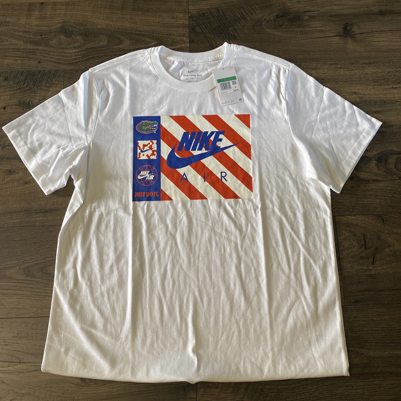 Nike Air Florida Gators Orange Box Shirt White Rare DJ2105-100 NEW Sz XL Men’s gallery