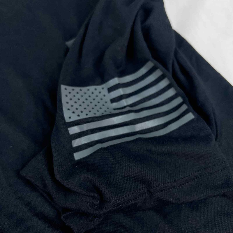 Under Armour Black 100% Polyester Tech Tee Freedom Flag M gallery