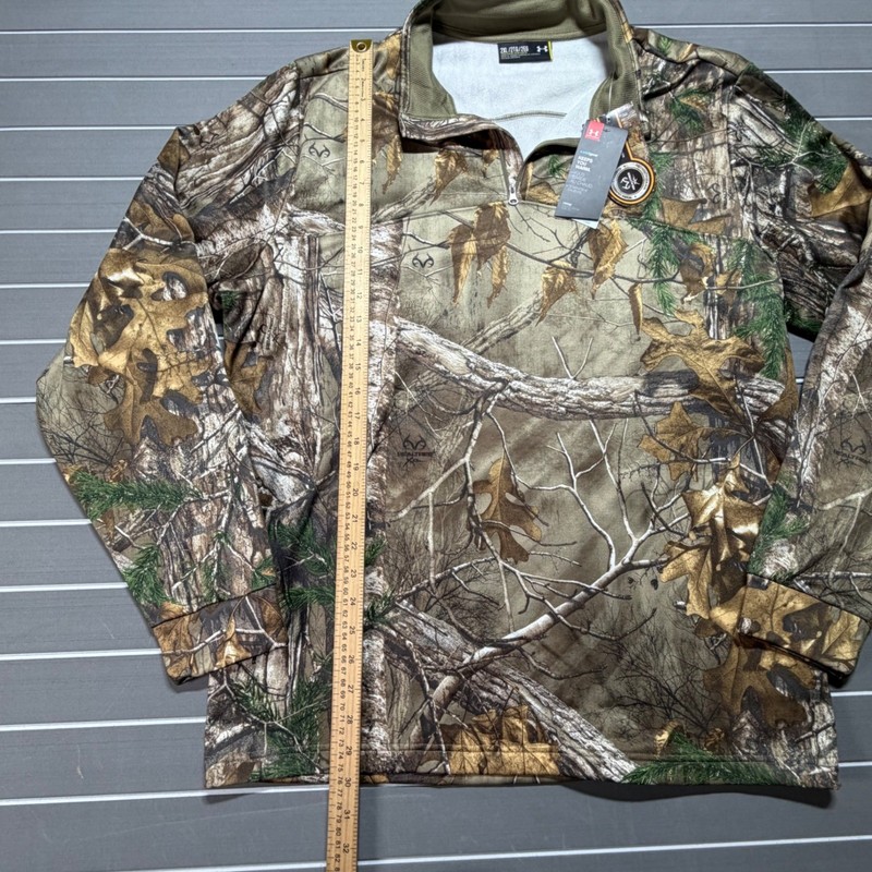 Under Armour ColdGear Realtree Xtra Camo 1/4 Zip Pullover Mens 2XL NEW gallery