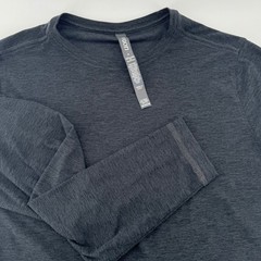 Vuori Mens Charcoal Heather Long Sleeve Performance Tee Shirt Size S V178