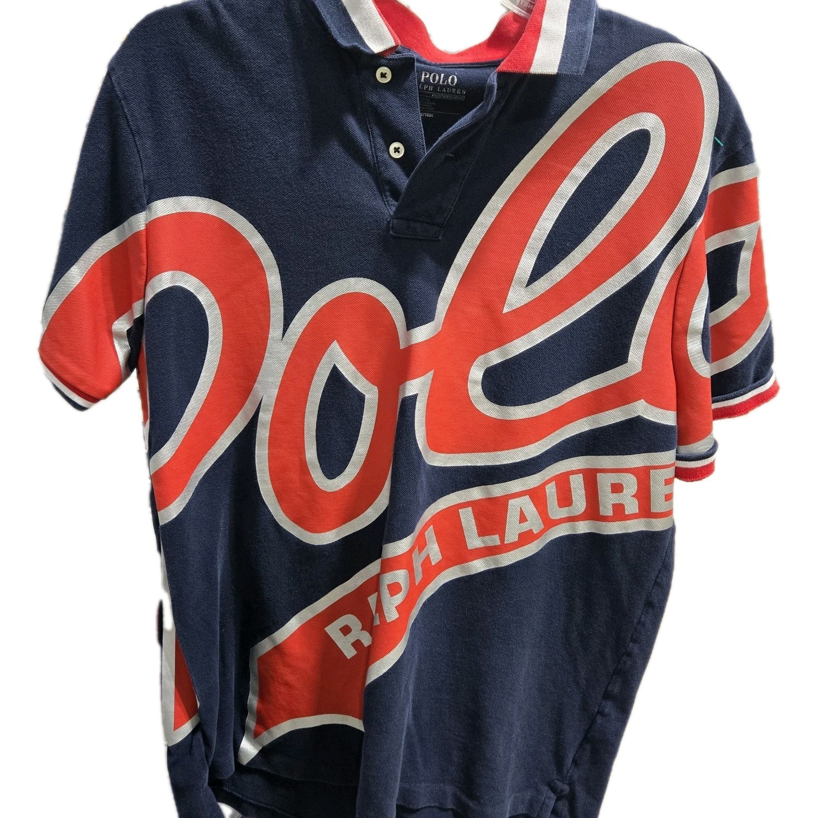 Polo Ralph Lauren Big Bubble Logo Performance Polo Aviator Navy Mens Large Aop gallery