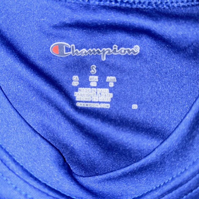 CHAMPION Men’s S Blue Double Dry Anti-Odor Reflective Trim T-shirt NWT gallery