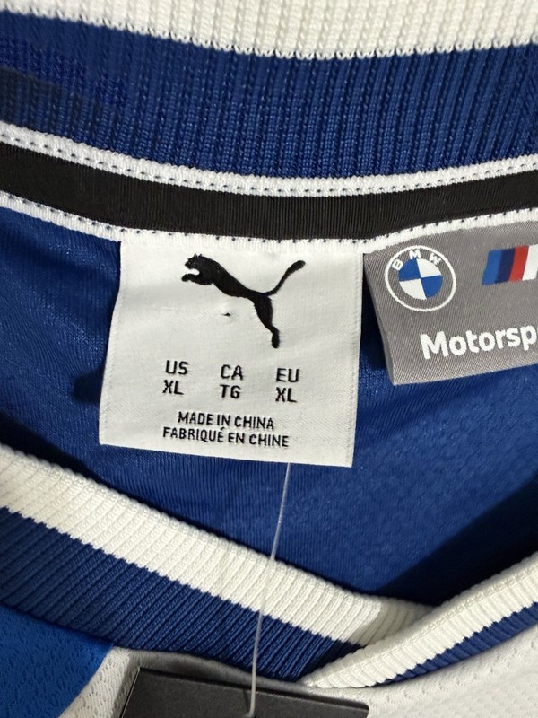 Puma BMW M Motorsport Lifestyle Men's Jersey Size Medium XL Black V-Neck gallery