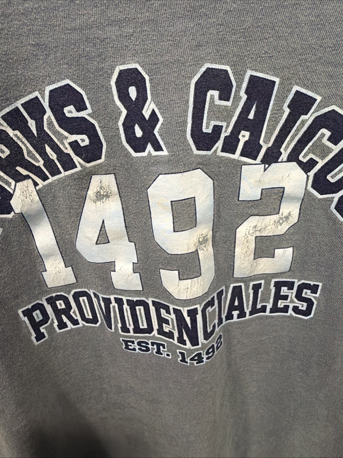 Turks & Caicos British West Indies Men's Performance T-Shirt Size MEDIUM, Grey gallery