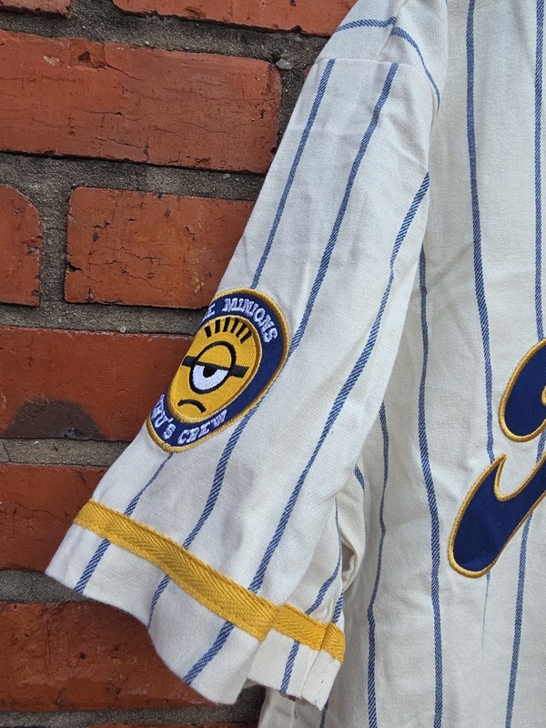 Minions Bob Striped Yellow/Black Baseball Jersey Unisex Medium NWT (RS) gallery