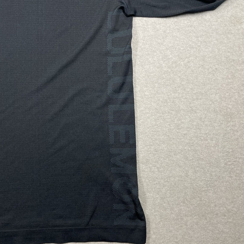 Lululemon Metal Vent Tech Performance Top Men’s XXL Blue Long Sleeve Spell out gallery