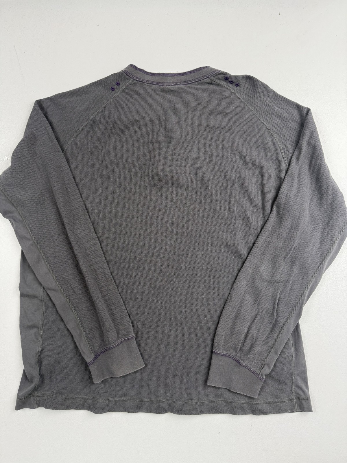 Jordan Shirt Mens 2XL Gray Dri-FIT Long Sleeve Henley Waffle Knit Thermal Top gallery