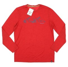 Smartwool Merino Sport 150 Red LS Graphic Tee L35530 Men’s Size XL