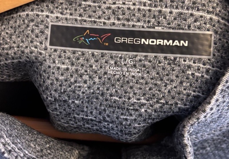 Greg Norman Quarter Zip Men’s Pullover Size L Gray Golf Long Sleeve Casual gallery