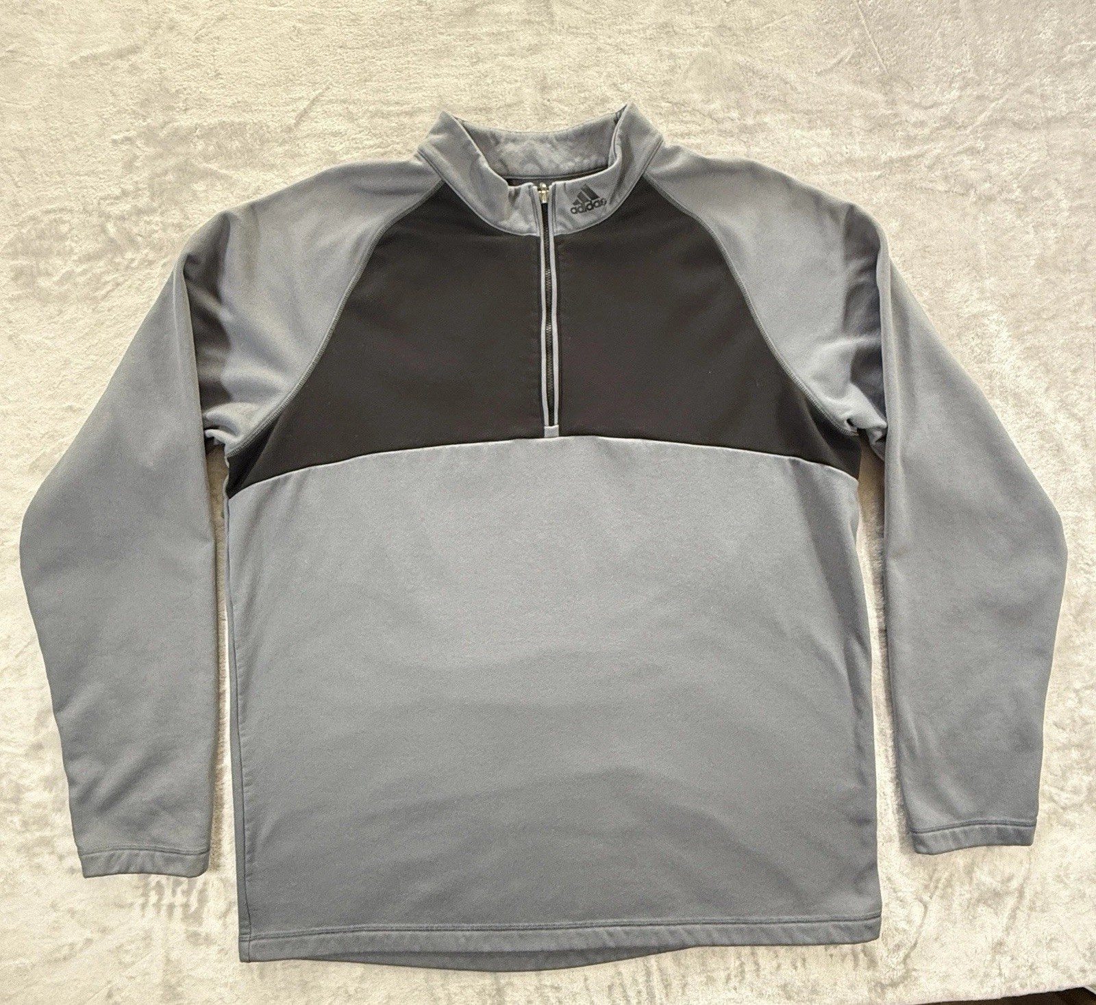 Men’s Adidas Climawarm 1/4 zip pullover sweatshirt in gray& black, PreOwned, L gallery