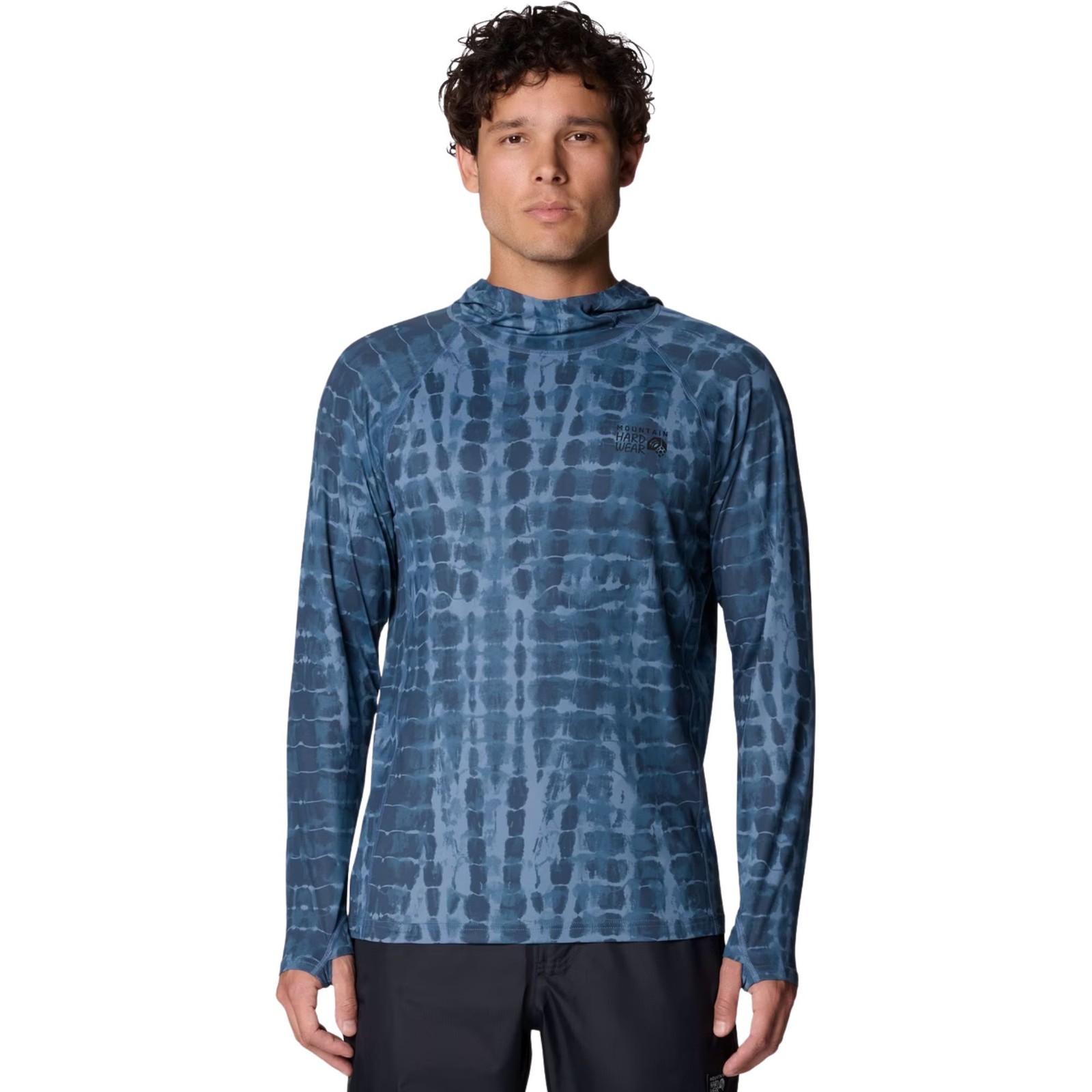 Mountain Hardwear Crater Lake Long Sleeve Hoody Men's Shirt, Adriatic Blue Prism gallery