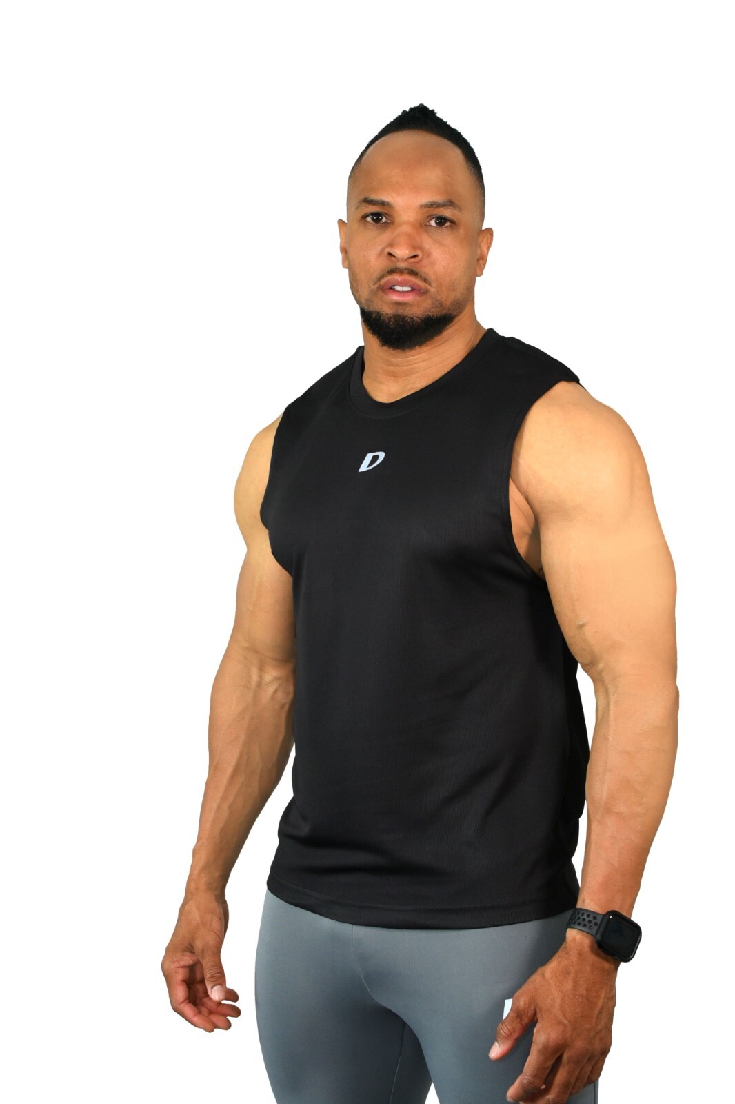 Men's Muscle Tank Tops Bodybuilding Top Cut Open Vest Workout Gym Stringer Vest gallery
