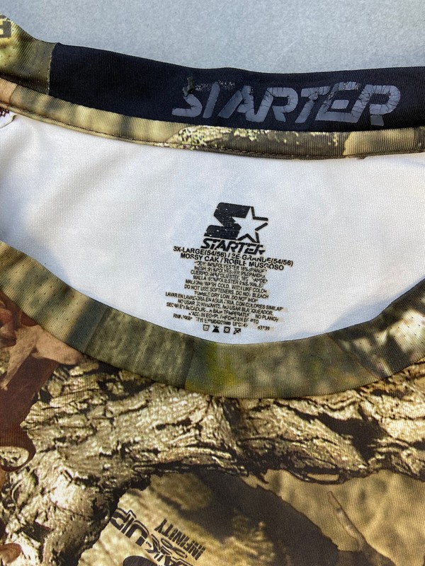 Starter Mossy Oak Break Up Infinity Camouflage Dri-Star Shirt Men Size 3XL 54/56 gallery