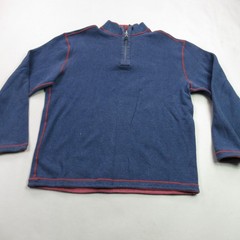 Tommy Bahama Men’s Blue Quarter Zip Pullover Activewear Top with Red Contrast