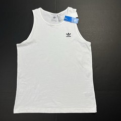 Adidas Trefoil Essentials Tank Top White IA4800 Mens Size Medium NWT