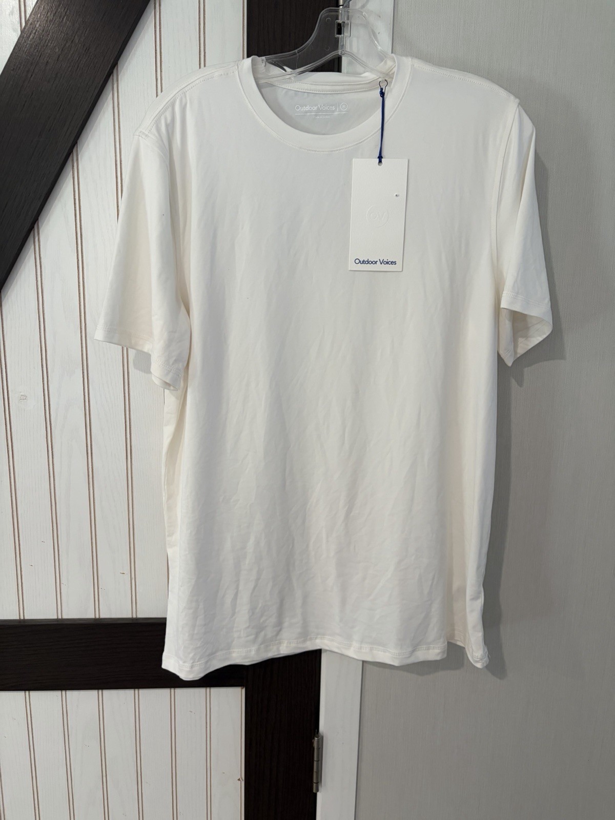 Outdoor Voices CloudKnit Tee White M Short Sleeve Bio Dry Anti Odor OV61101 gallery
