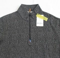 $205 New ROBERT GRAHAM Quarter Zip COSMIC Pullover Men SMALL S Charcoal Classic