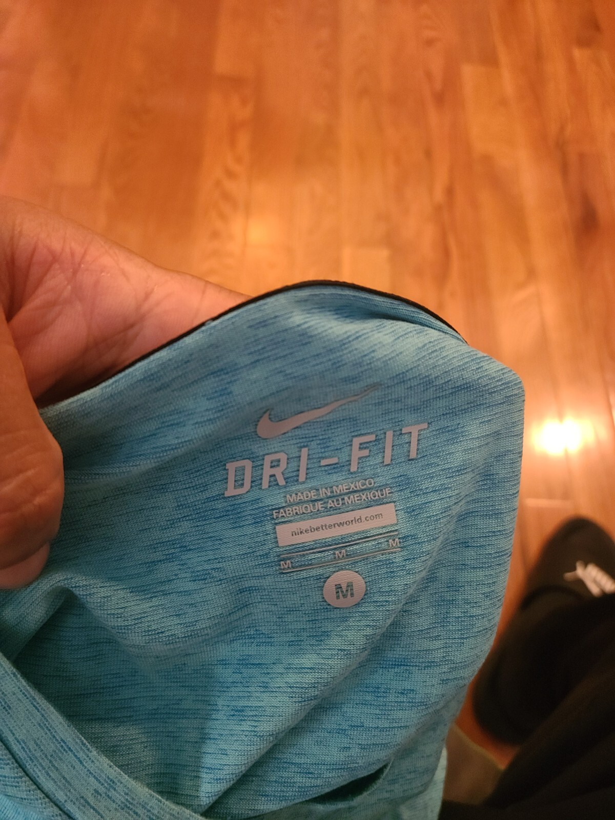 Nike Dri-Fit Ultra Soft Touch Heathered Blue Short Sleeve T-Shirt 742228-418 Med gallery
