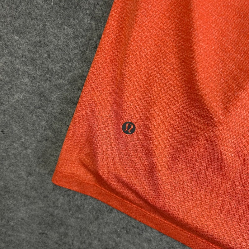 Lululemon Better Everyday Shirt Mens Orange Moisture Wicking Activewear Slit Hem gallery