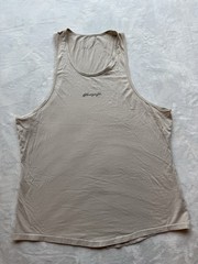 YoungLA Stringer Tank Top Mens Large Taupe Brown Cotton Muscle Tee Gym 308