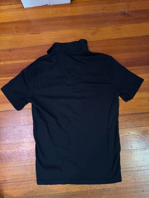 Fabletics Men's Small - The Dash Polo Shirt Black - Breathable Active gallery