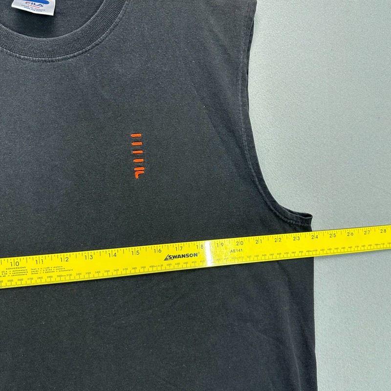 Fila Sport Mens VTG T Shirt Size L 90s Y2K 2000s Sleeveless Basketball Gym Black gallery