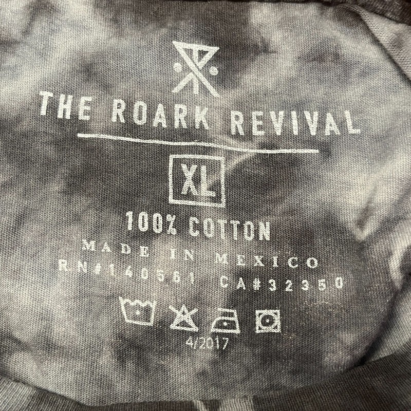 Roark Revival Mens XL Tie Dye T Shirt Black Gray Skate Company of Waywards gallery