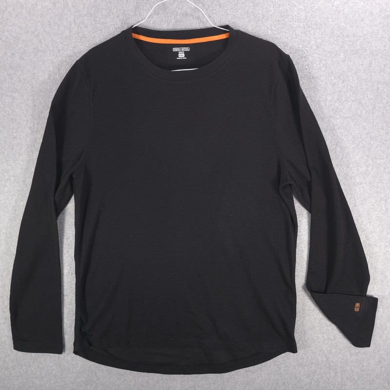 Omni-Wool Poly Blend Black Long Sleeve Crew Warm Base Layer Shirt Mens XXL gallery