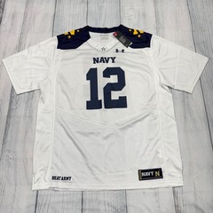 NWT Navy Midshipmen Under Armour Football Jersey 2XL White #12 UA College Mens