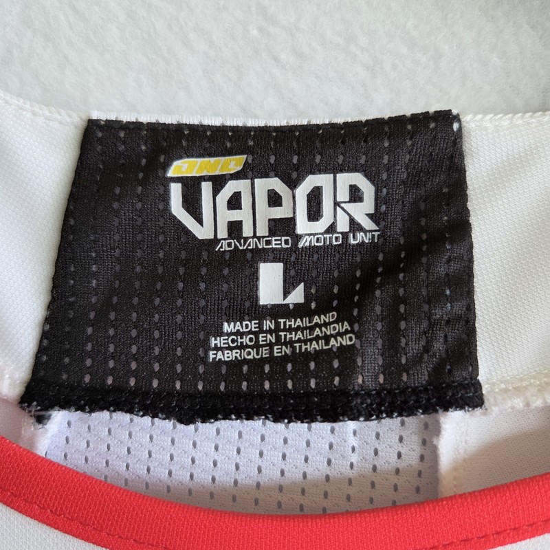 One Industries MTB MX BMX Vapor Short Sleeve Men’s Size Large Black White Red gallery