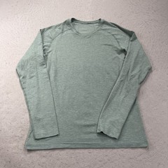 Lululemon Shirt Mens Small Green Long Sleeve Metal Vent Athleisure Yoga Gym