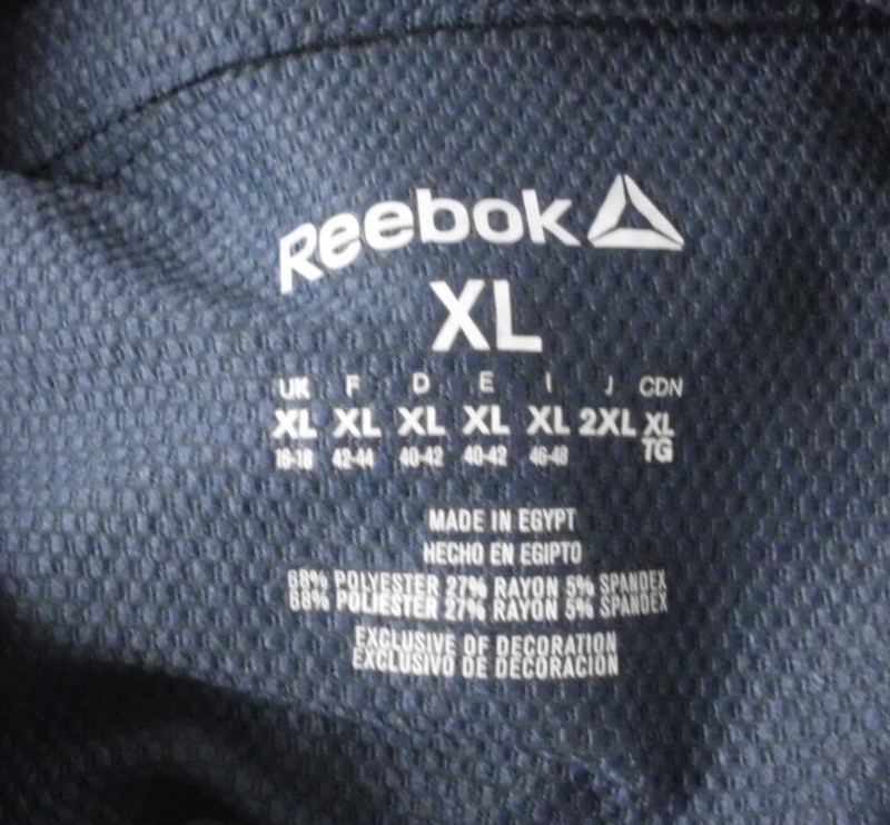 Reebok Mock Neck Pullover Mens 1/4 Zip Active Athletic Long Sleeve Shirt Navy XL gallery