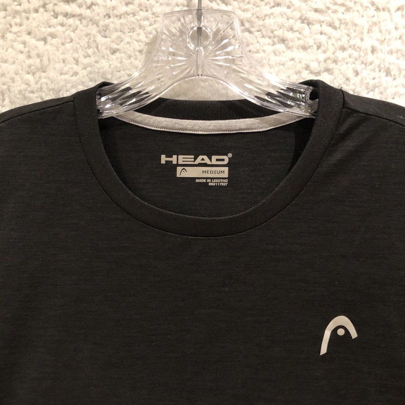 Head Hypertek Shirt Men Size Medium Black Short Sleeve Gym Sports Tennis gallery