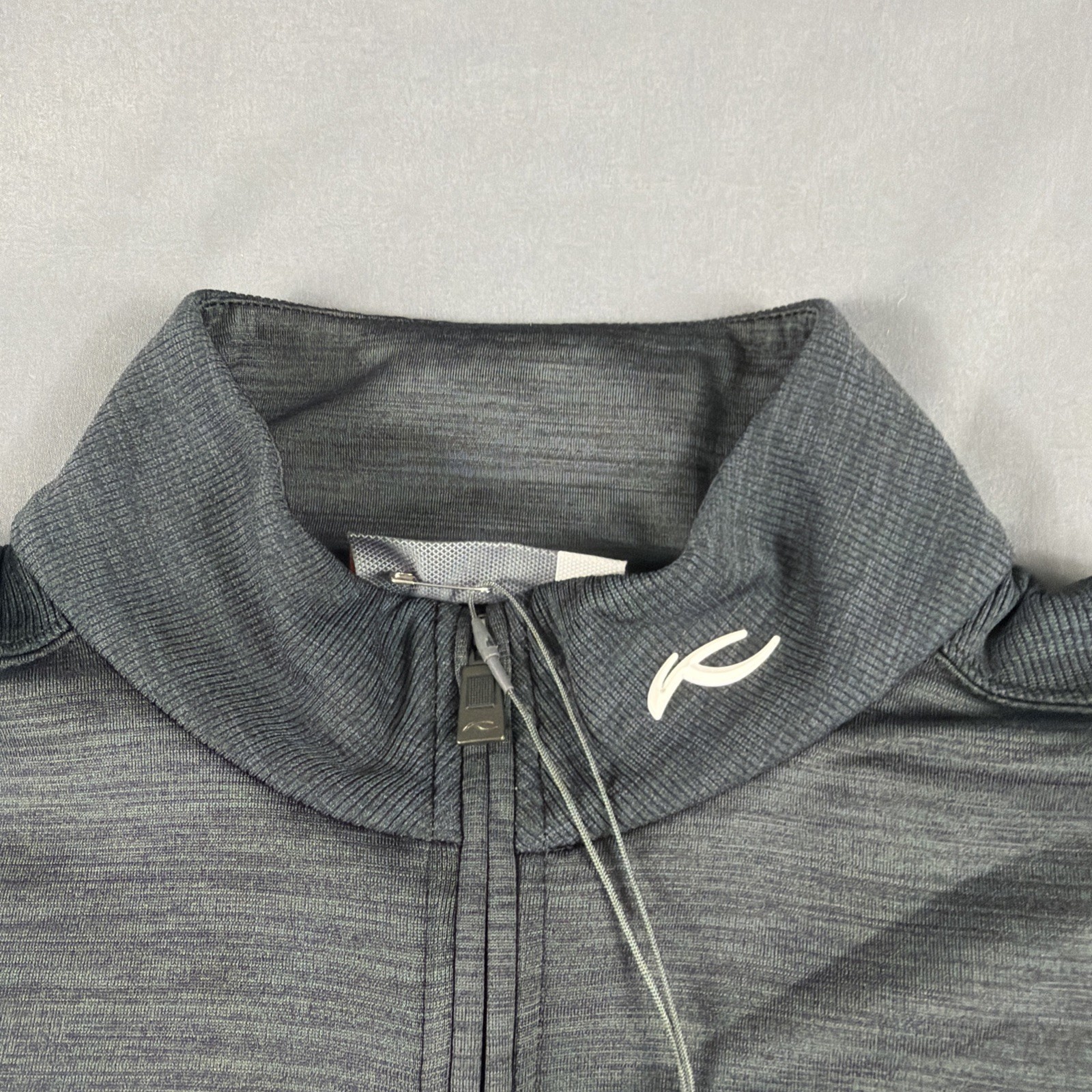 KJUS Golf Pullover Liam Tech Wool Chest Logo 1/4 Zip XL Black Polyester NWT $249 gallery