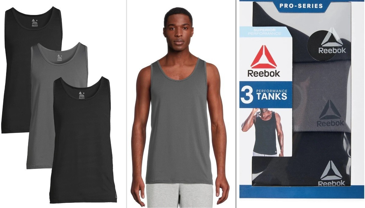 Reebok Performance Tanks Men's. Pro-Series 3 Pack NIB, Size Large gallery