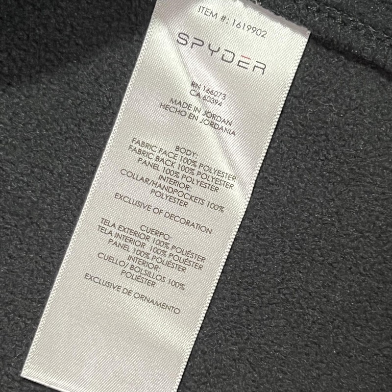 Spyder Fleece Pullover Shirt Mens 2XL Gray Black 1/4 Zip Long Sleeve Ski Outdoor gallery