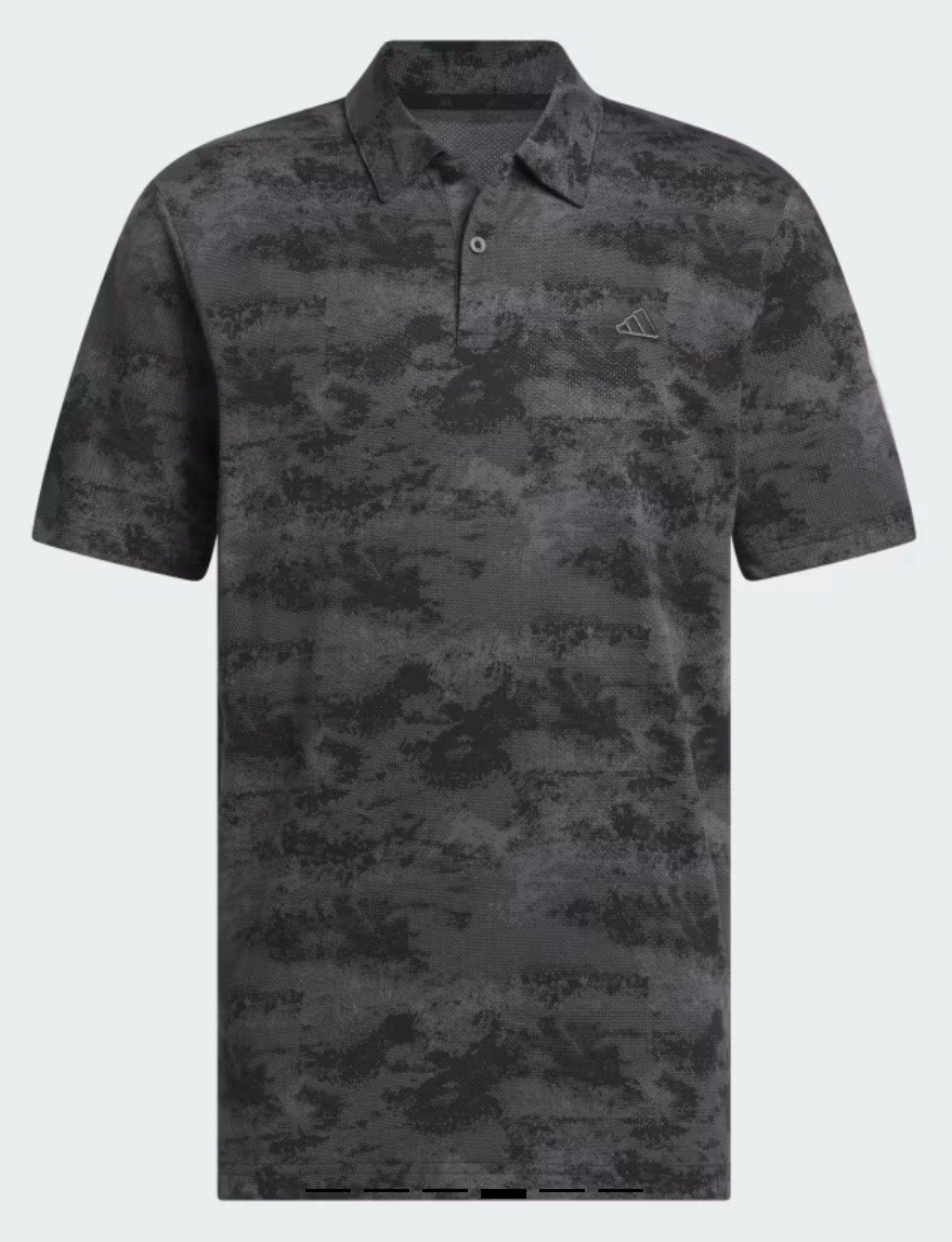 Adidas Go To Printed Mesh Polo Shirt Black Camo Size Golf Men’s XL NWT IN6413 gallery