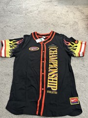 NWT Nike Mens XL Baseball Button Up Championship Flames Jersey DV9642 XL93
