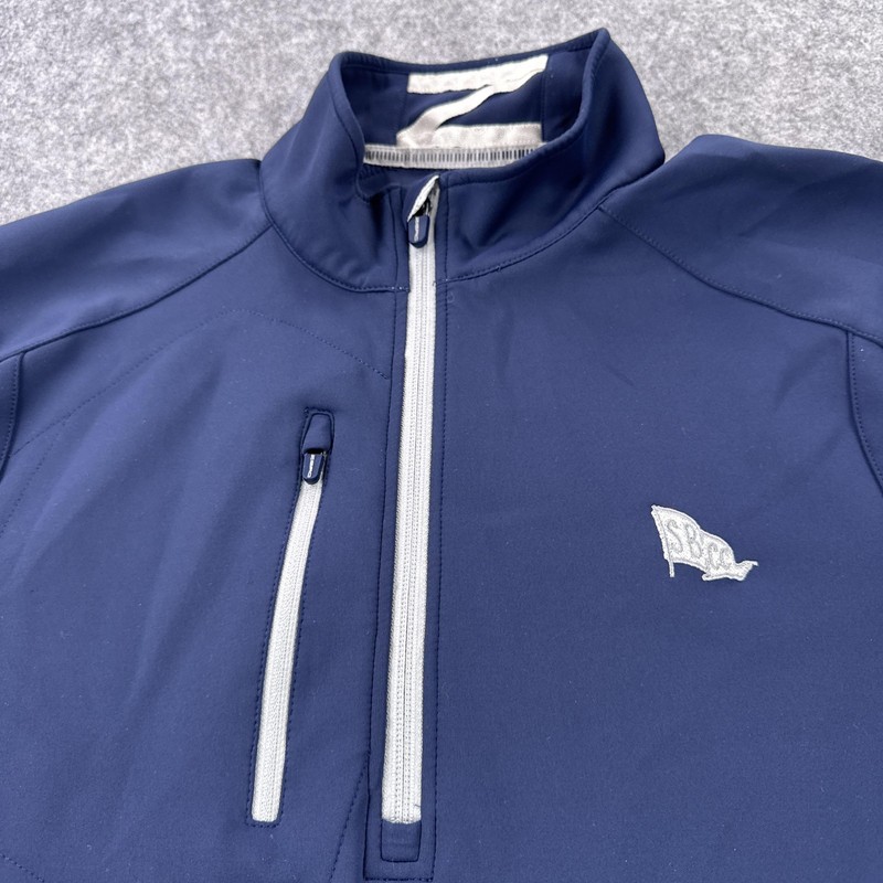 Zero Restriction Pullover Mens Medium Navy Tour Series Quarter Zip Golf L330 gallery